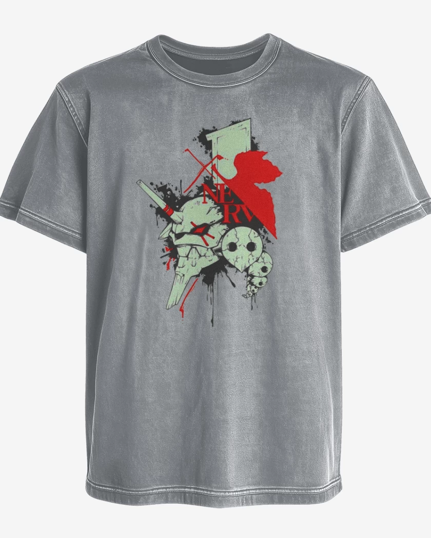 Polera desgastada Gris Melange de Nerv Eva