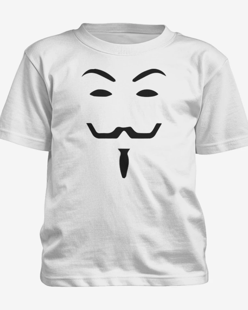 Polera de niño Blanco de V máscara