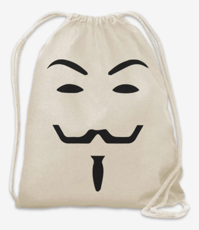 Mochila Blanco de V máscara