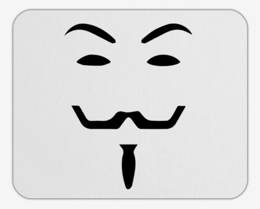 Mousepad Blanco de V máscara