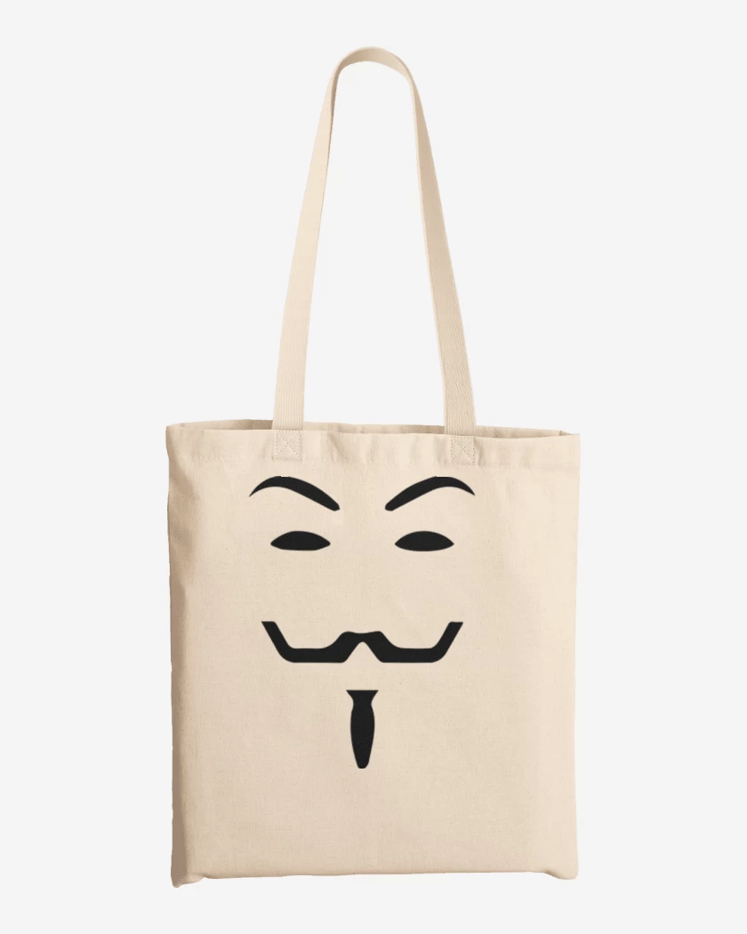 Totebag Blanco de V máscara
