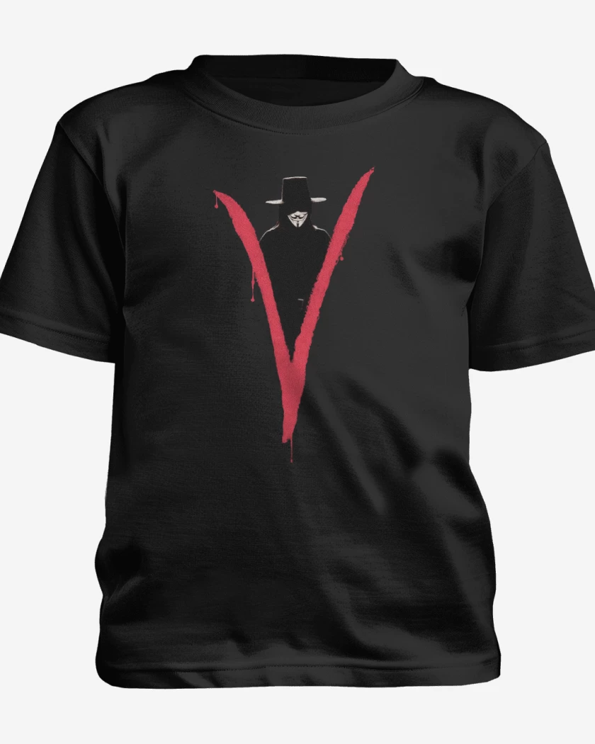 Polera de niño Negro de V Vendetta