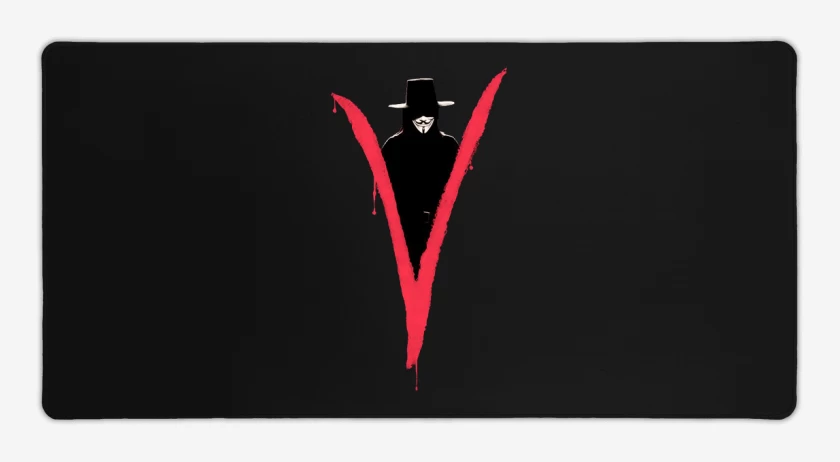 Mouse pad Gamer Negro de V Vendetta