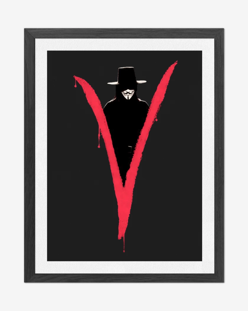 Cuadro decorativo Negro de V Vendetta