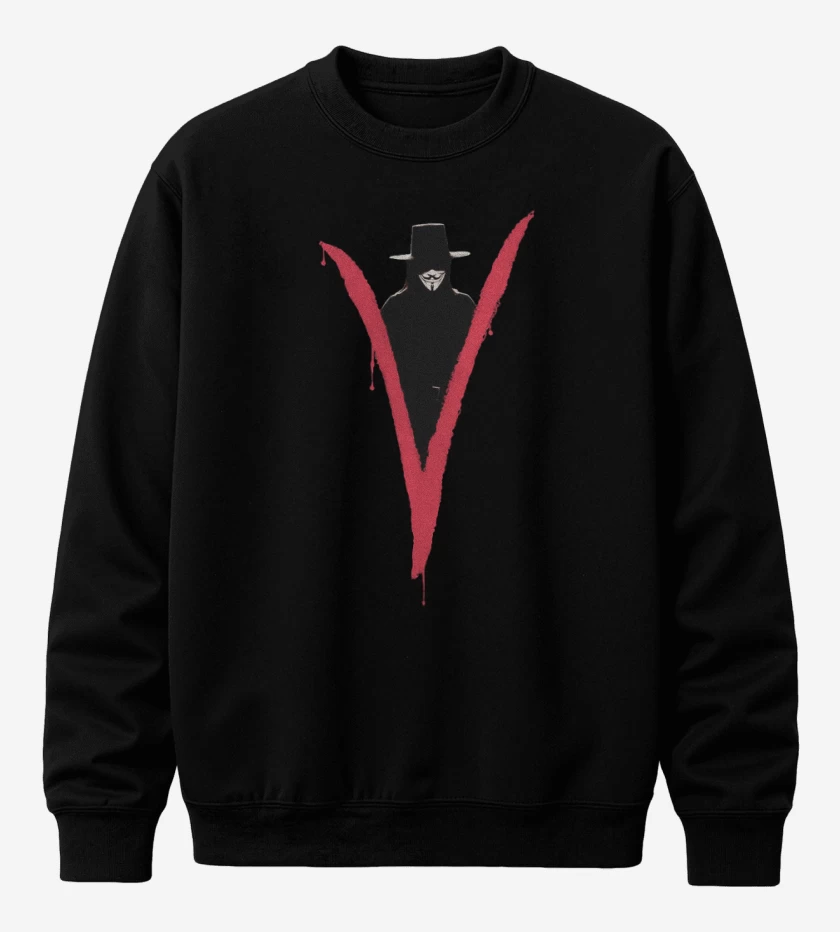Poleron polo Negro de V Vendetta