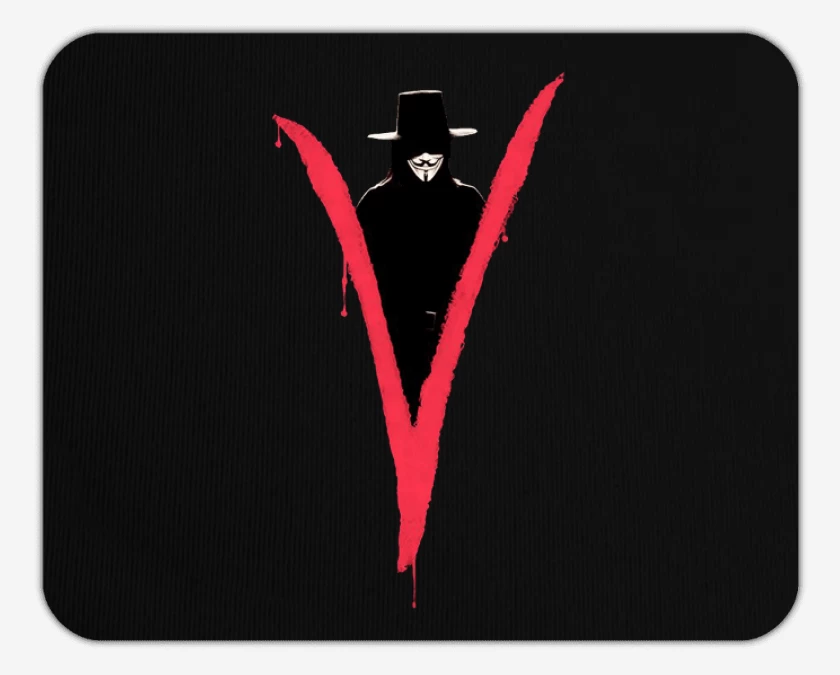 Mousepad Negro de V Vendetta