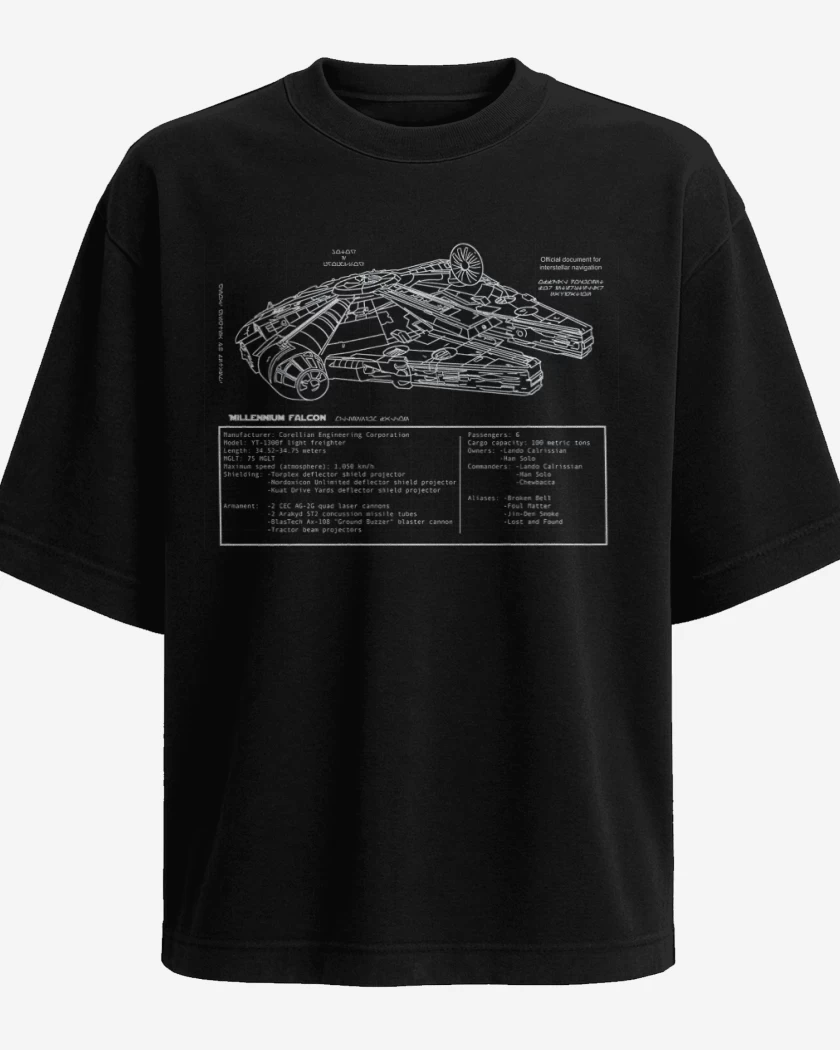 Polera Oversize Halcón milenario 2