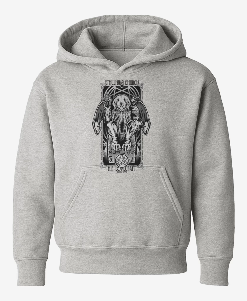 Poleron de niño Gris Melange de Cthulhu 4