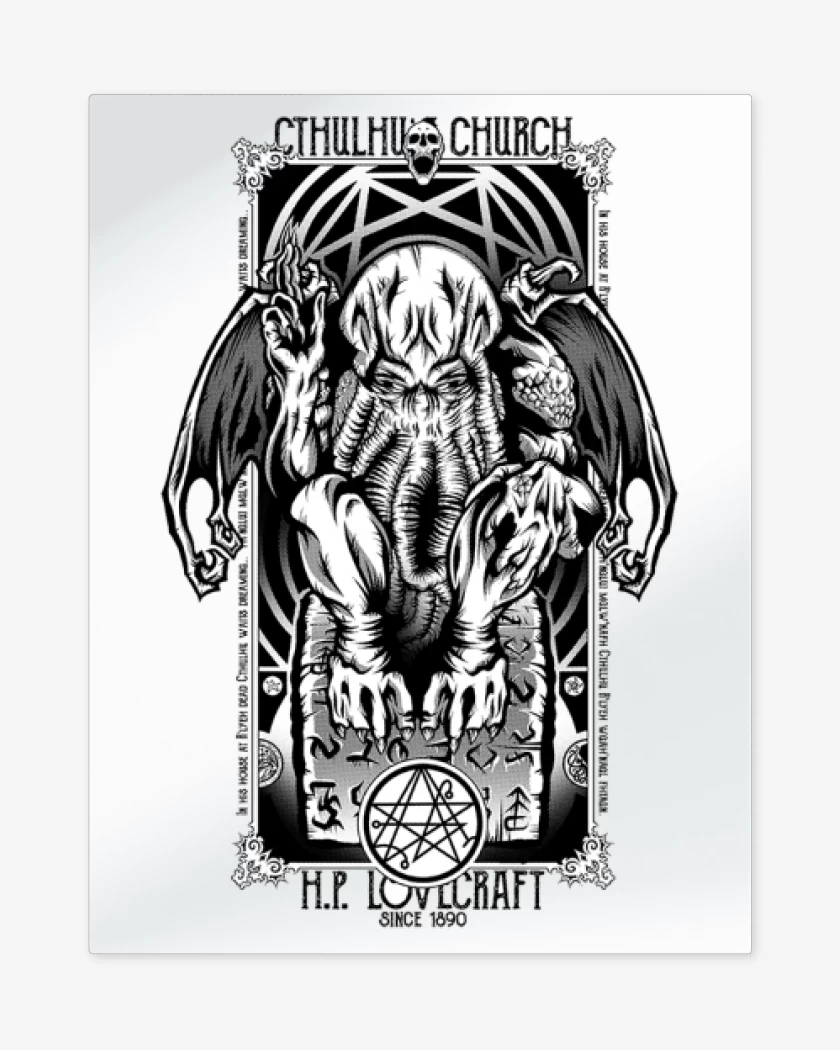 Print metalico Blanco de Cthulhu 4