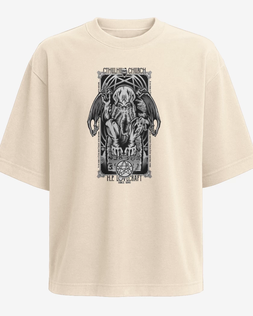 Polera Oversize Beige de Cthulhu 4