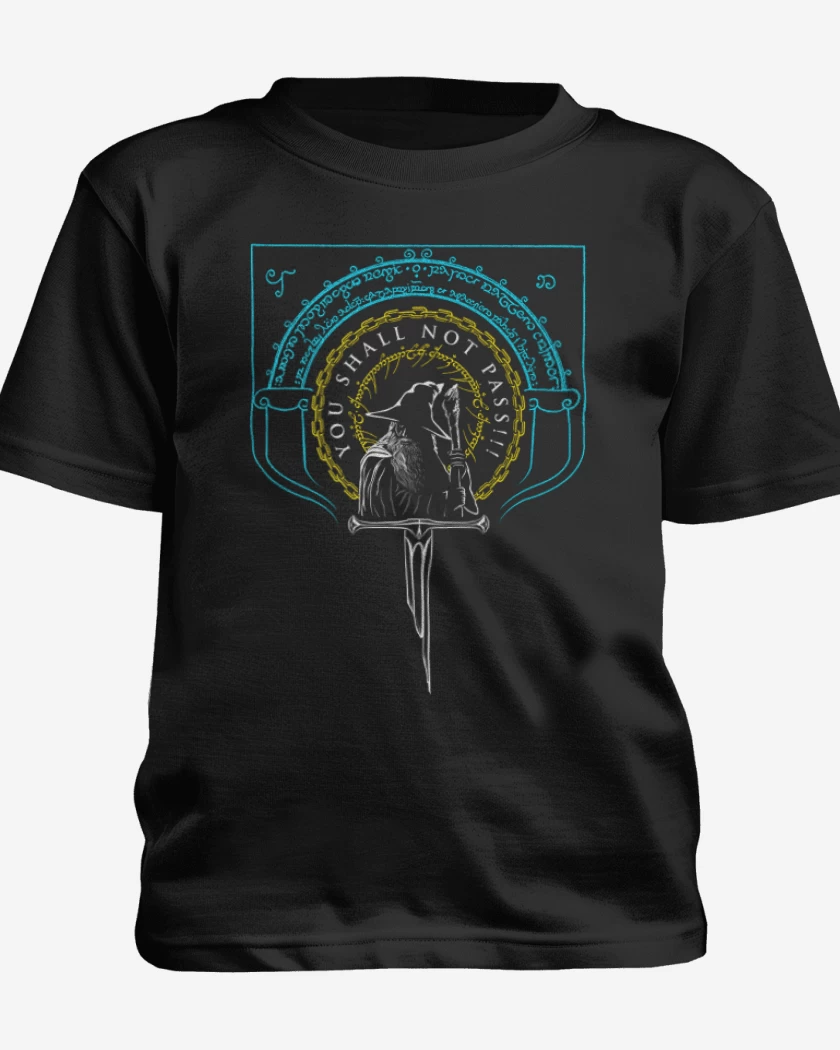 Polera de niño Negro de You Shall Not Pass