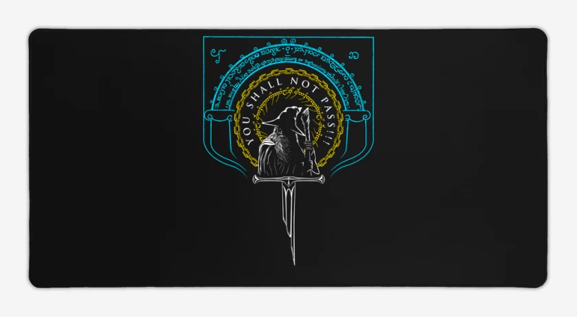 Mouse pad Gamer Negro de You Shall Not Pass