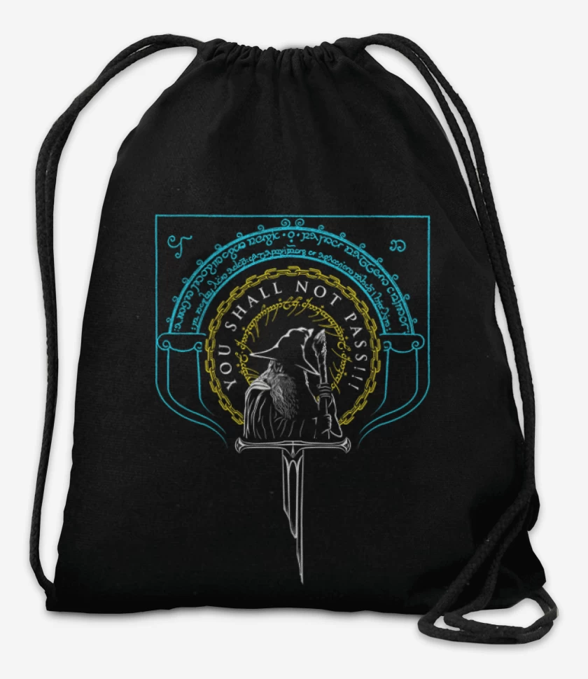 Mochila Negro de You Shall Not Pass