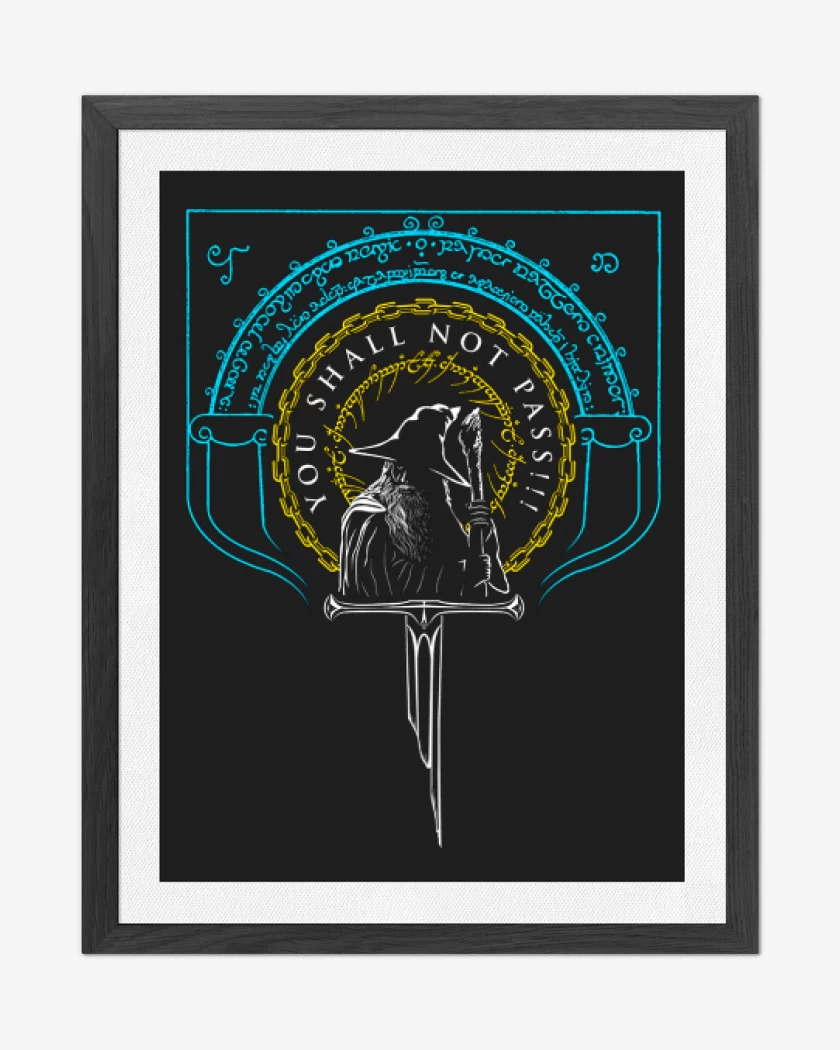 Cuadro decorativo Negro de You Shall Not Pass