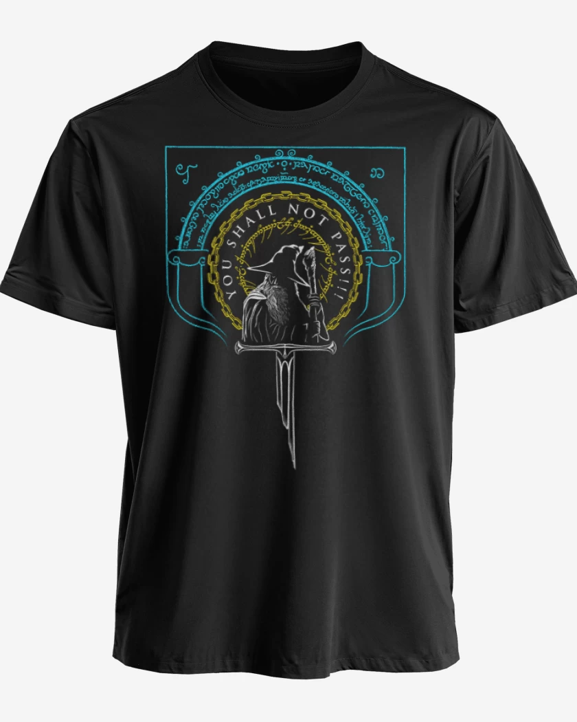 Polera premium Negro de You Shall Not Pass
