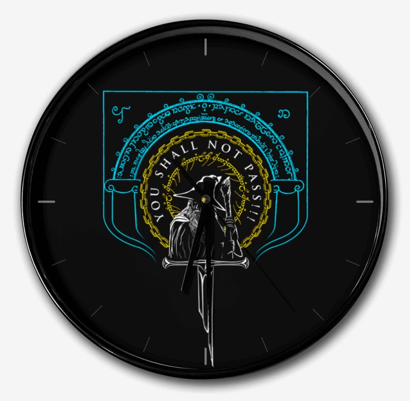 Reloj Negro de You Shall Not Pass