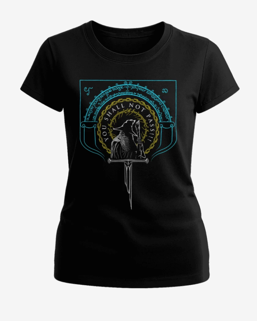 Polera de Mujer Negro de You Shall Not Pass