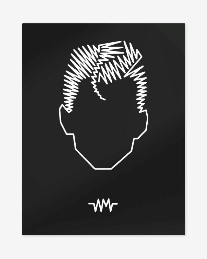 Print metalico Negro de Alex Turner