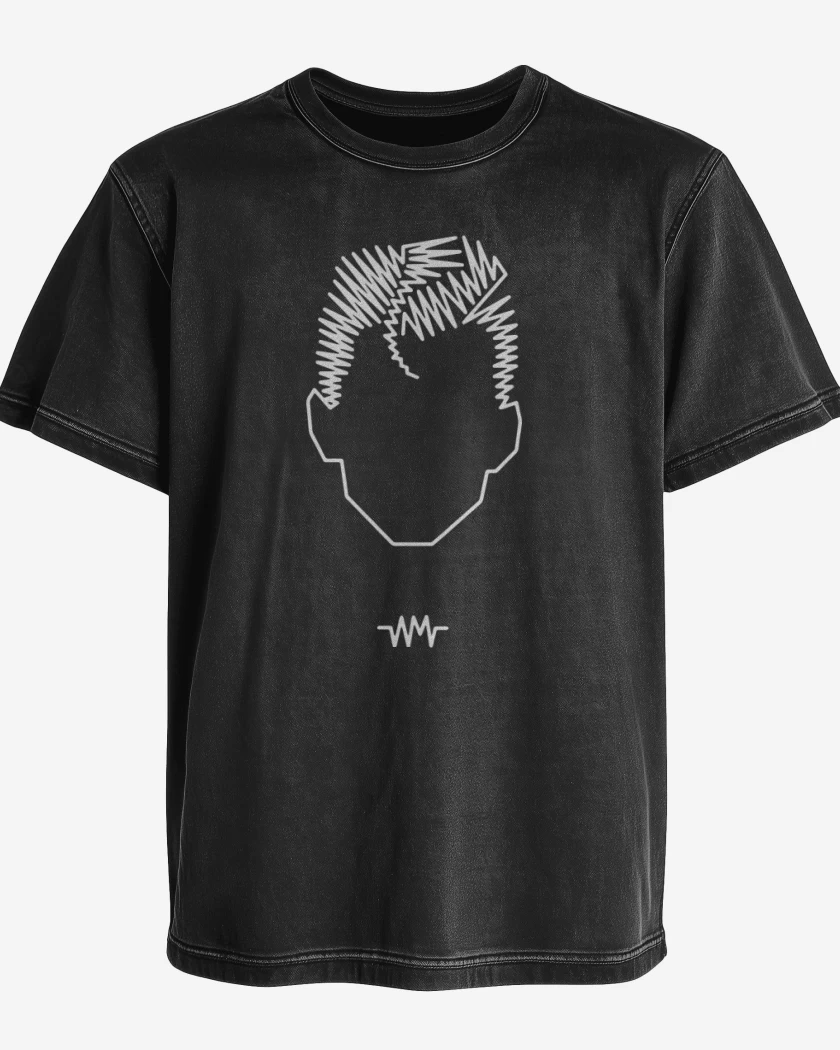 Polera desgastada Negro de Alex Turner