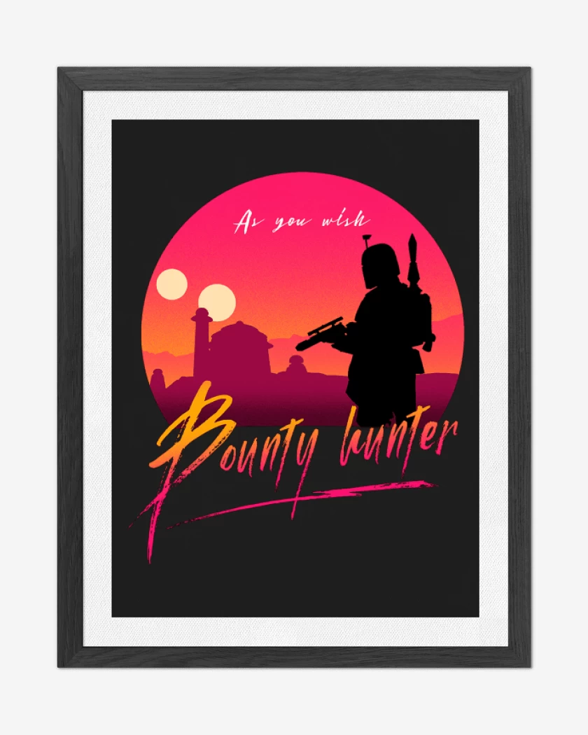Cuadro decorativo Negro de Boba Fett 4