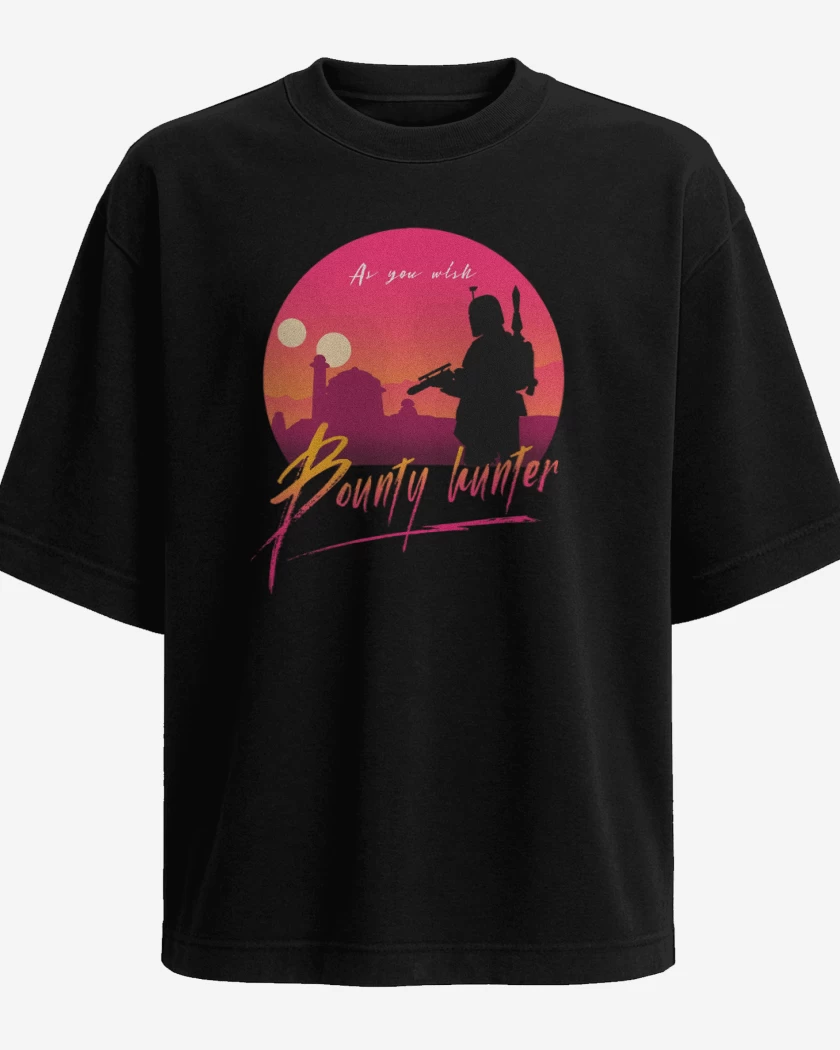 Polera Oversize Negro de Boba Fett 4