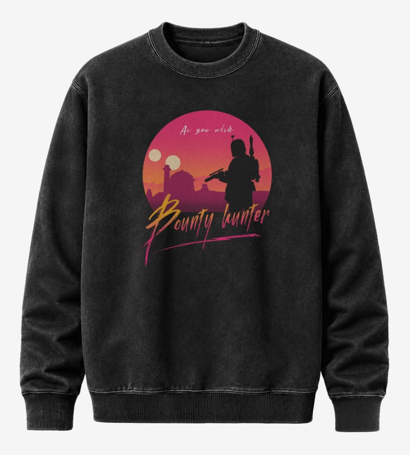 Poleron Polo Acid Wash Negro de Boba Fett 4
