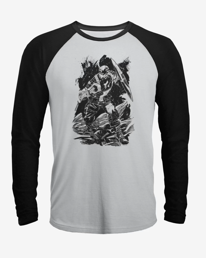 Polera Raglan Capitan america 4