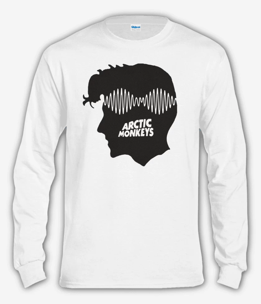 Polera manga larga Blanco de artic monkeys perfil