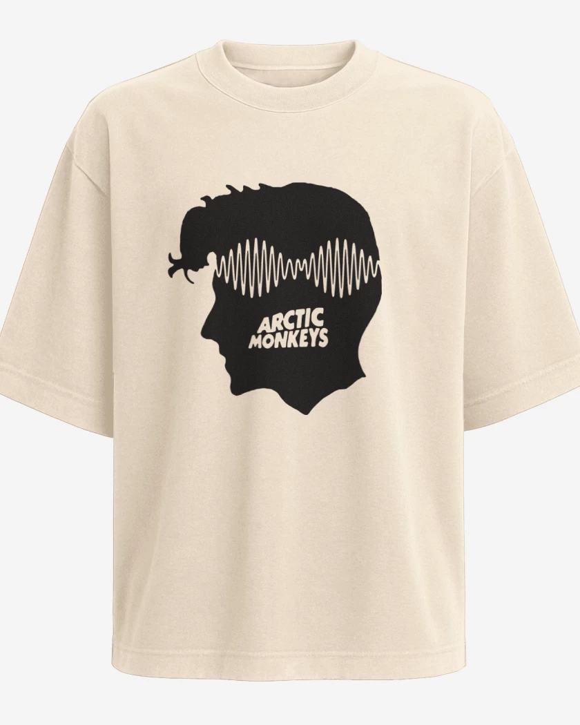Polera Oversize Beige de artic monkeys perfil