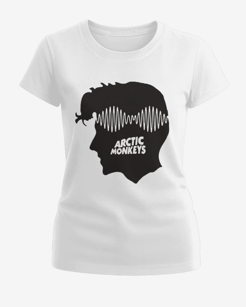 Polera de Mujer Blanco de artic monkeys perfil