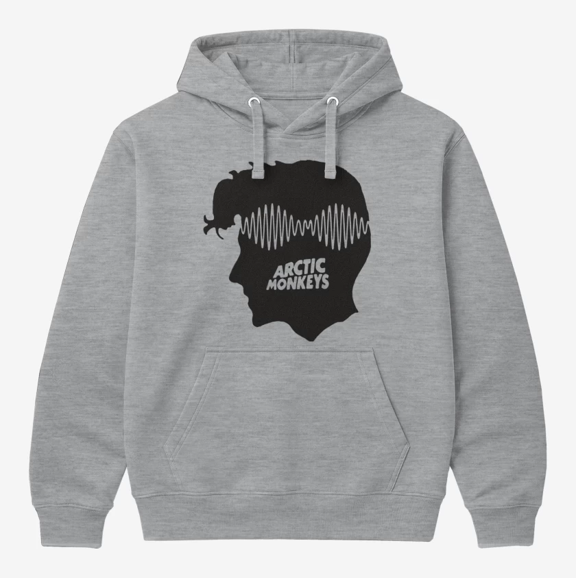 Polerón Canguro Gris Melange de artic monkeys perfil