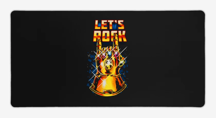 Mouse pad Gamer Negro de Lets rock