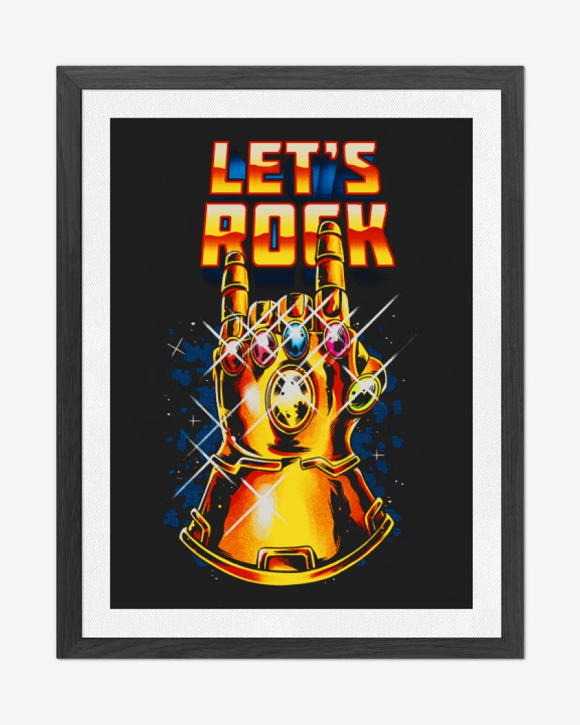 Cuadro decorativo Negro de Lets rock