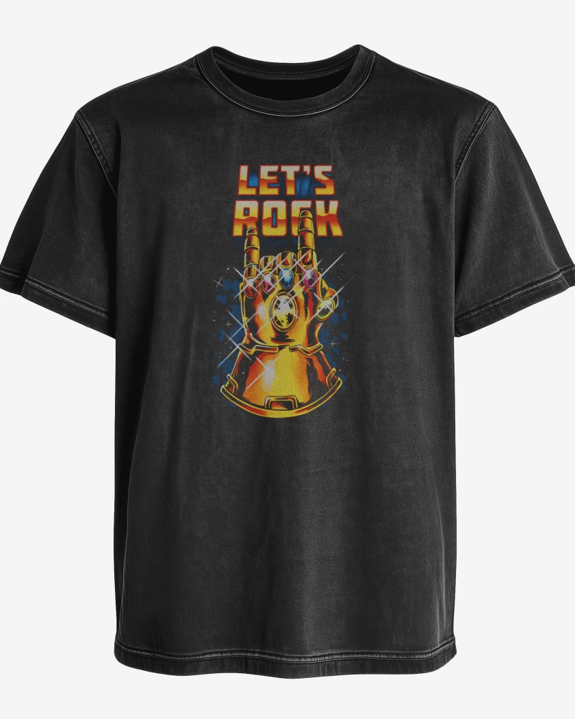 Polera desgastada Lets rock