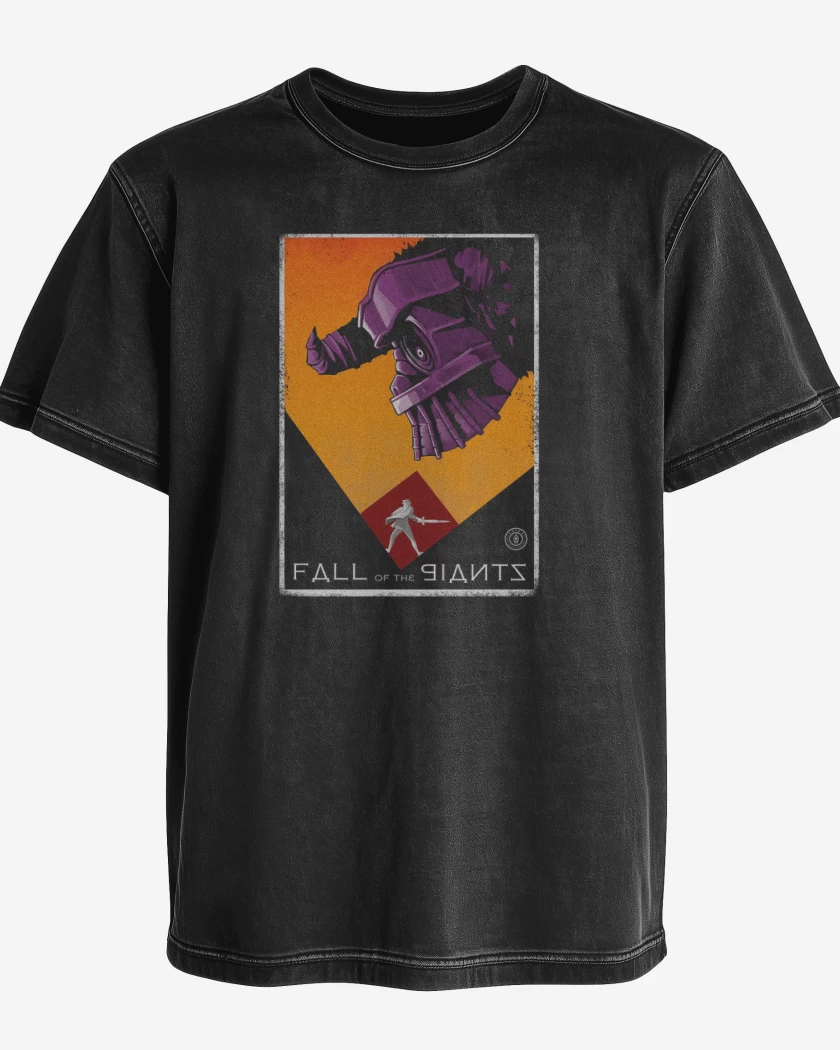 Polera desgastada Negro de Colossus