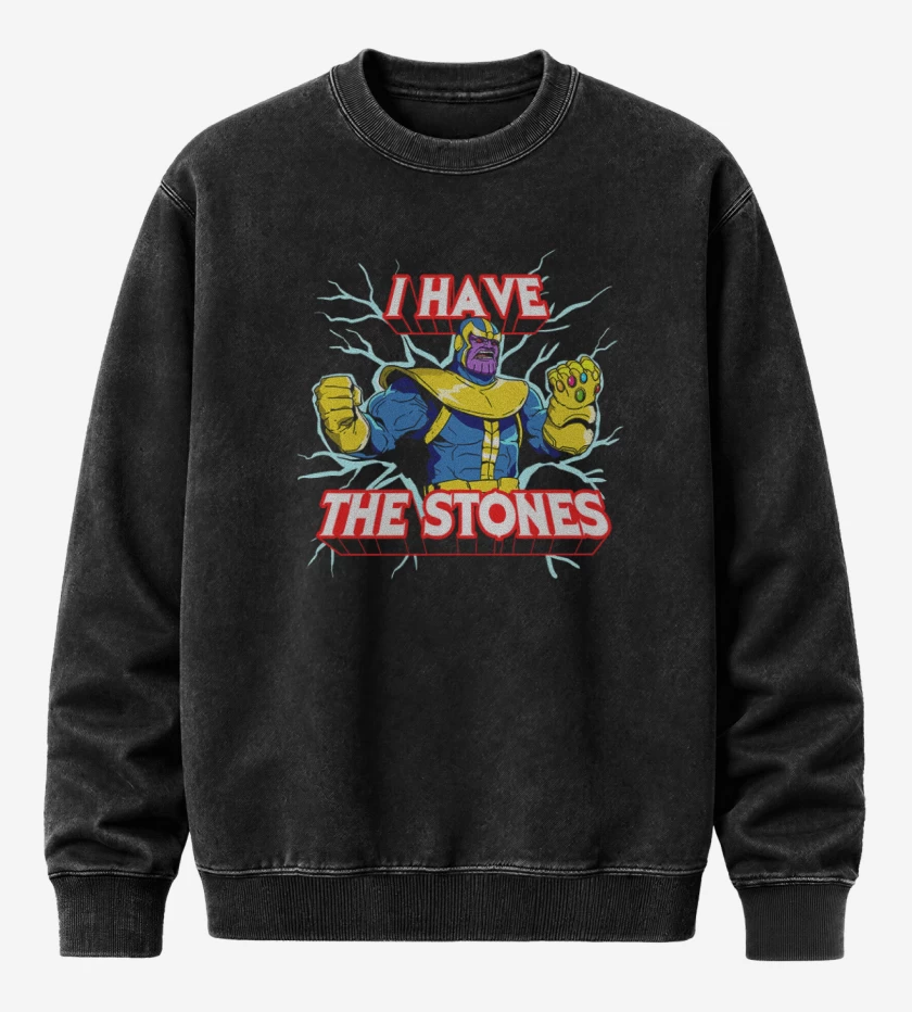 Poleron Polo Acid Wash Negro de Thanos 2