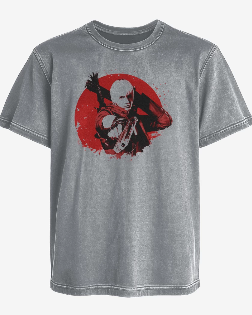 Polera desgastada Gris Melange de Dante 