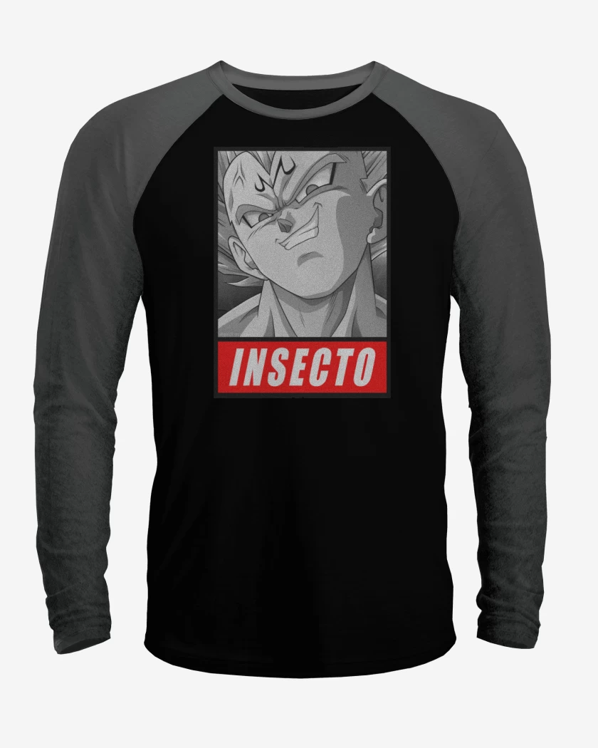 Polera Raglan Negro / Negro Heather de Insecto 2