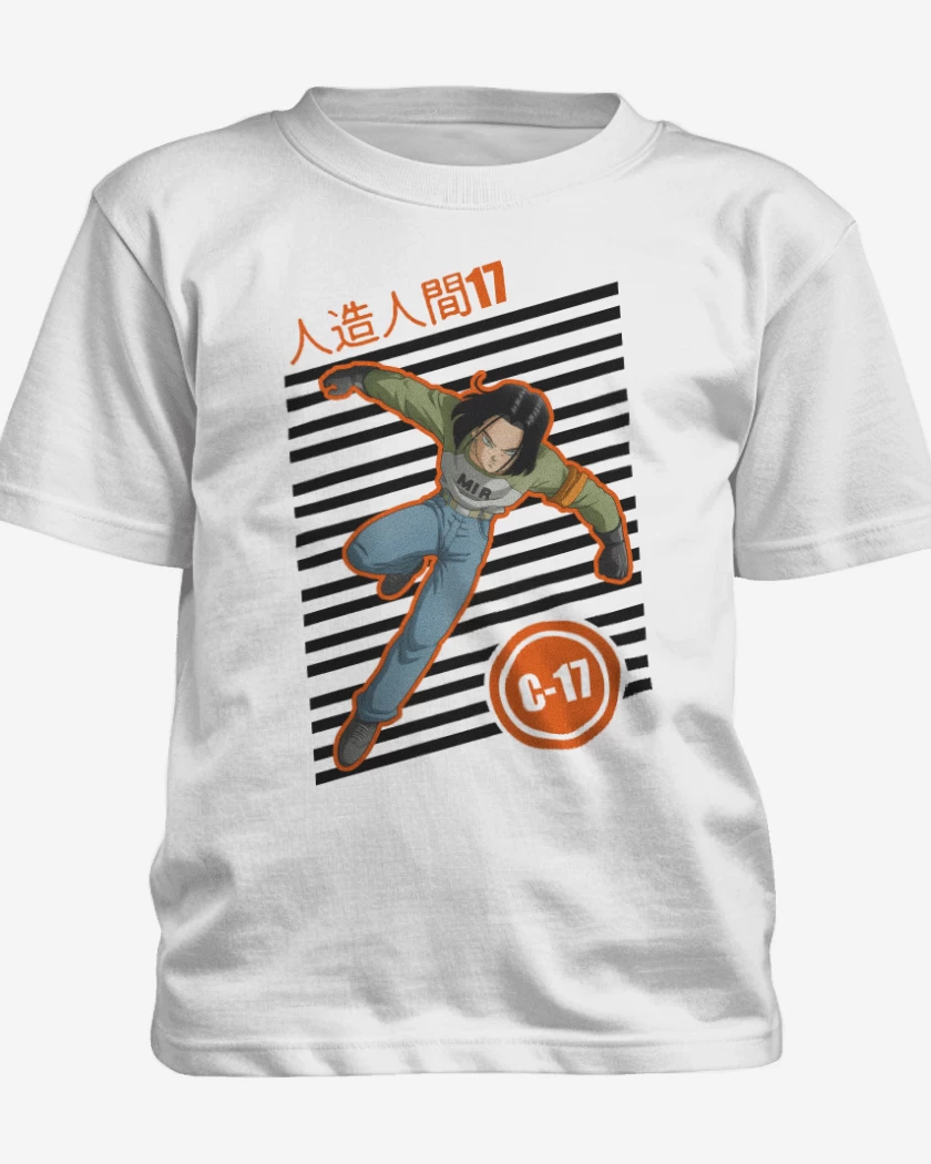 Polera de niño Blanco de Campeon androide 17