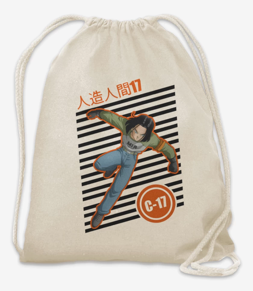 Mochila Blanco de Campeon androide 17