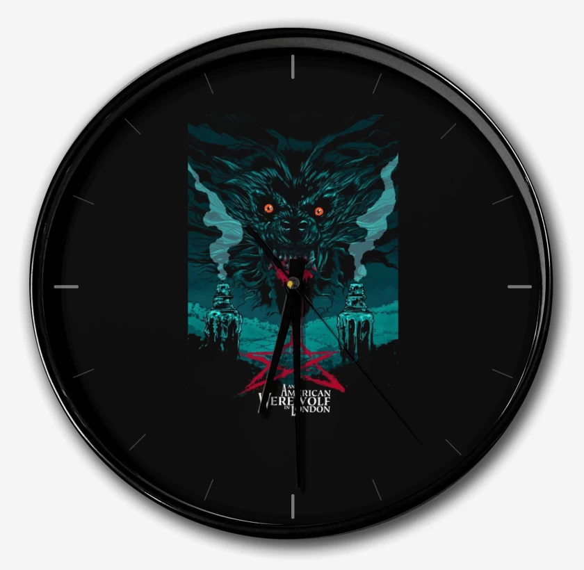 Reloj Negro de Hombre lobo americano en londres