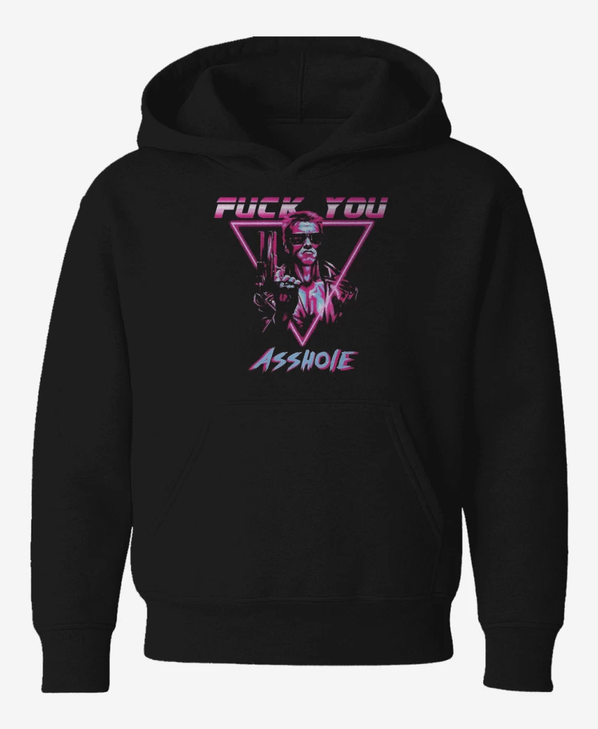 Poleron de niño Negro de Terminator fuck you