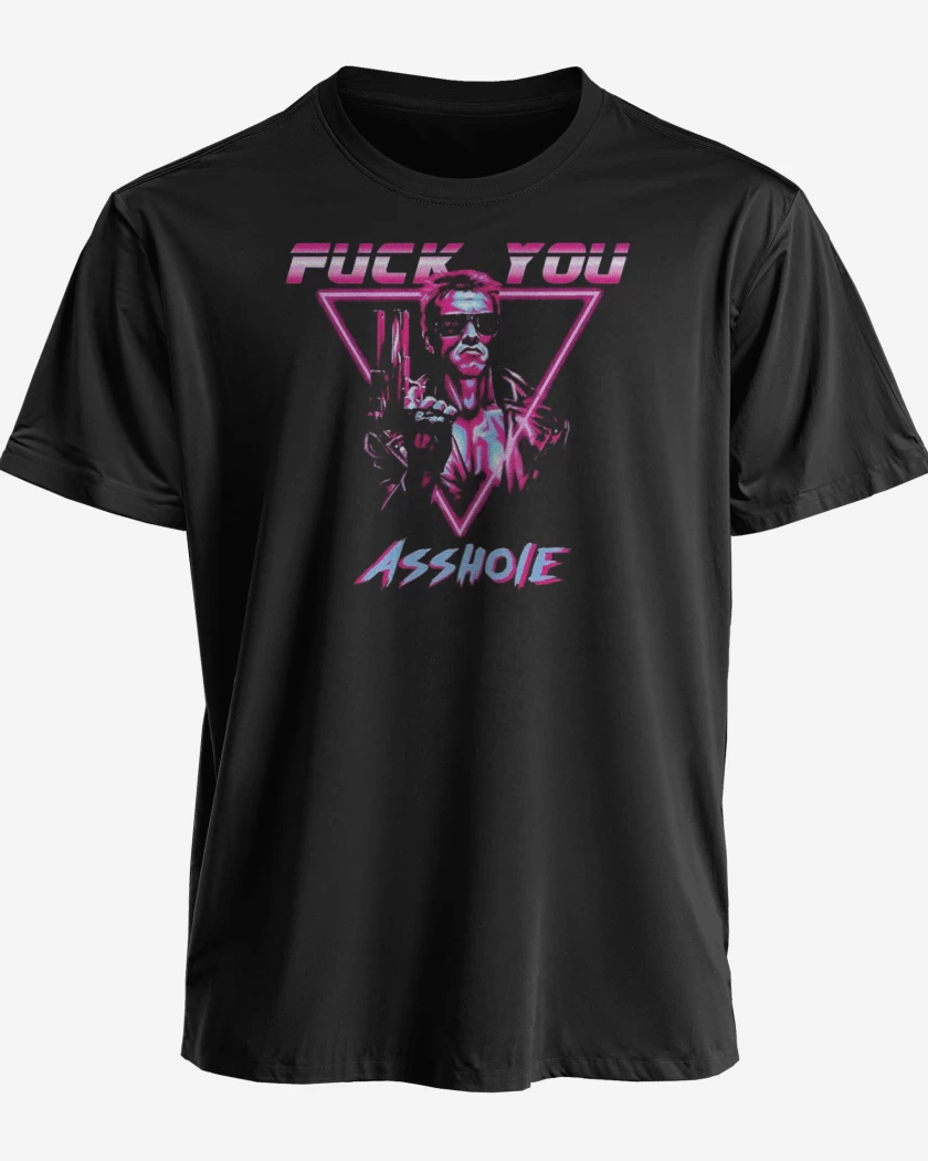 Polera premium Negro de Terminator fuck you