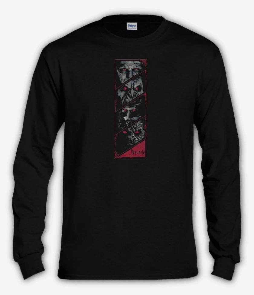 Polera manga larga Negro de Dracula bram stoker