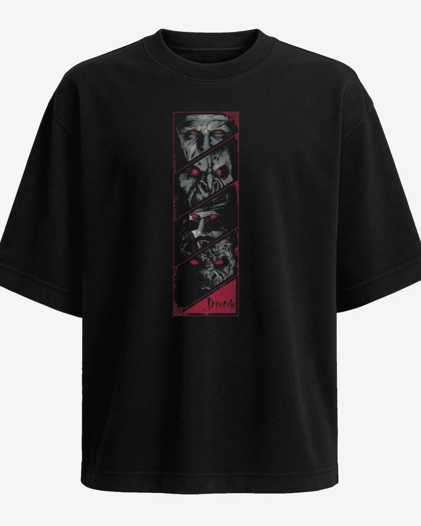 Polera Oversize Negro de Dracula bram stoker