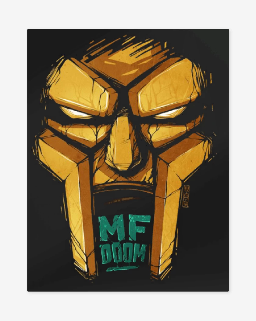 Print metalico Negro de MF DOOM