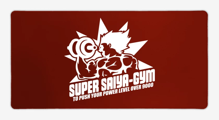 Mouse pad Gamer Rojo de Super Saiya-Gym