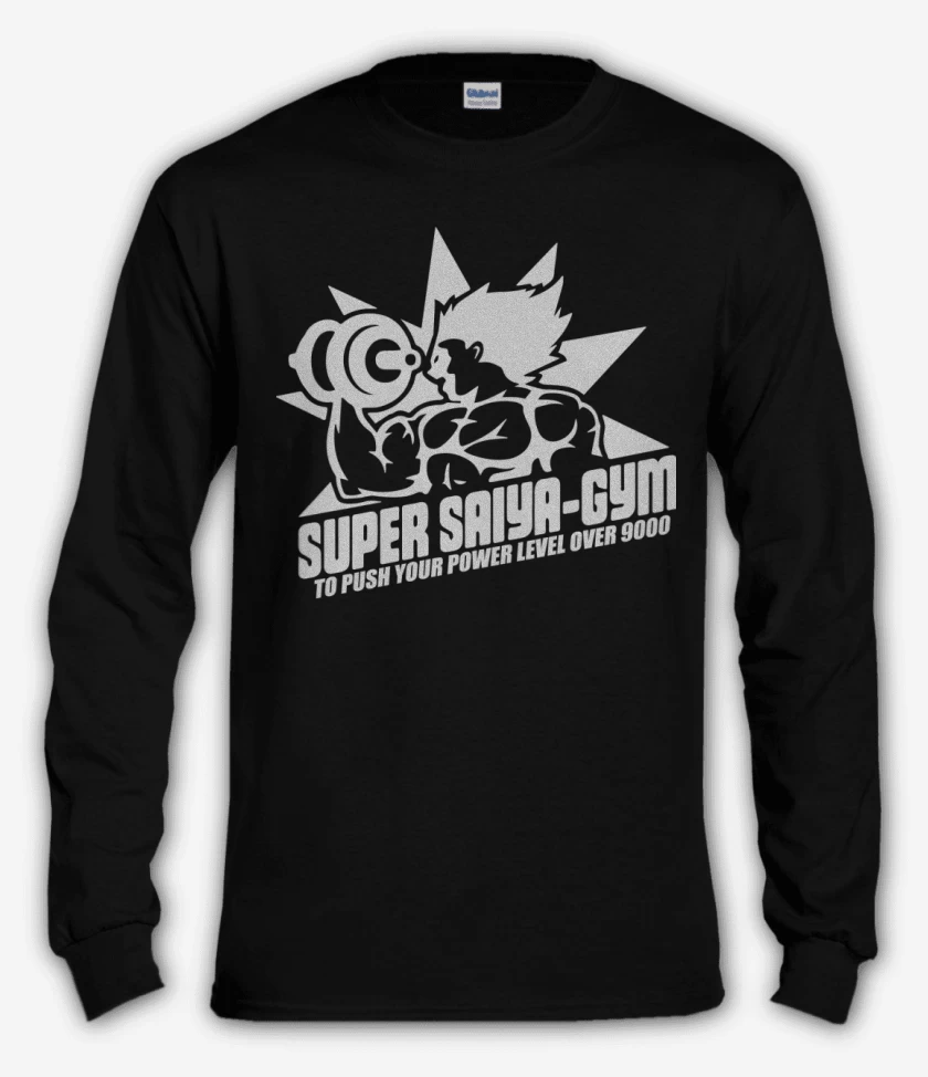 Polera manga larga Negro de Super Saiya-Gym