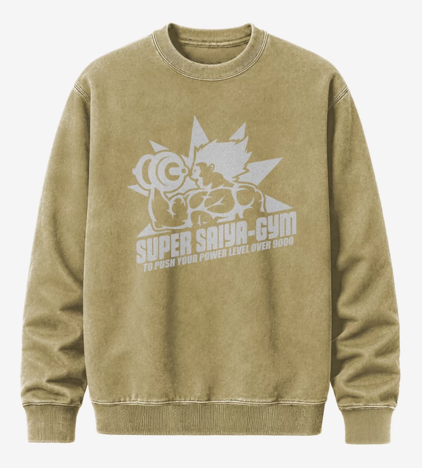 Poleron Polo Acid Wash Beige de Super Saiya-Gym