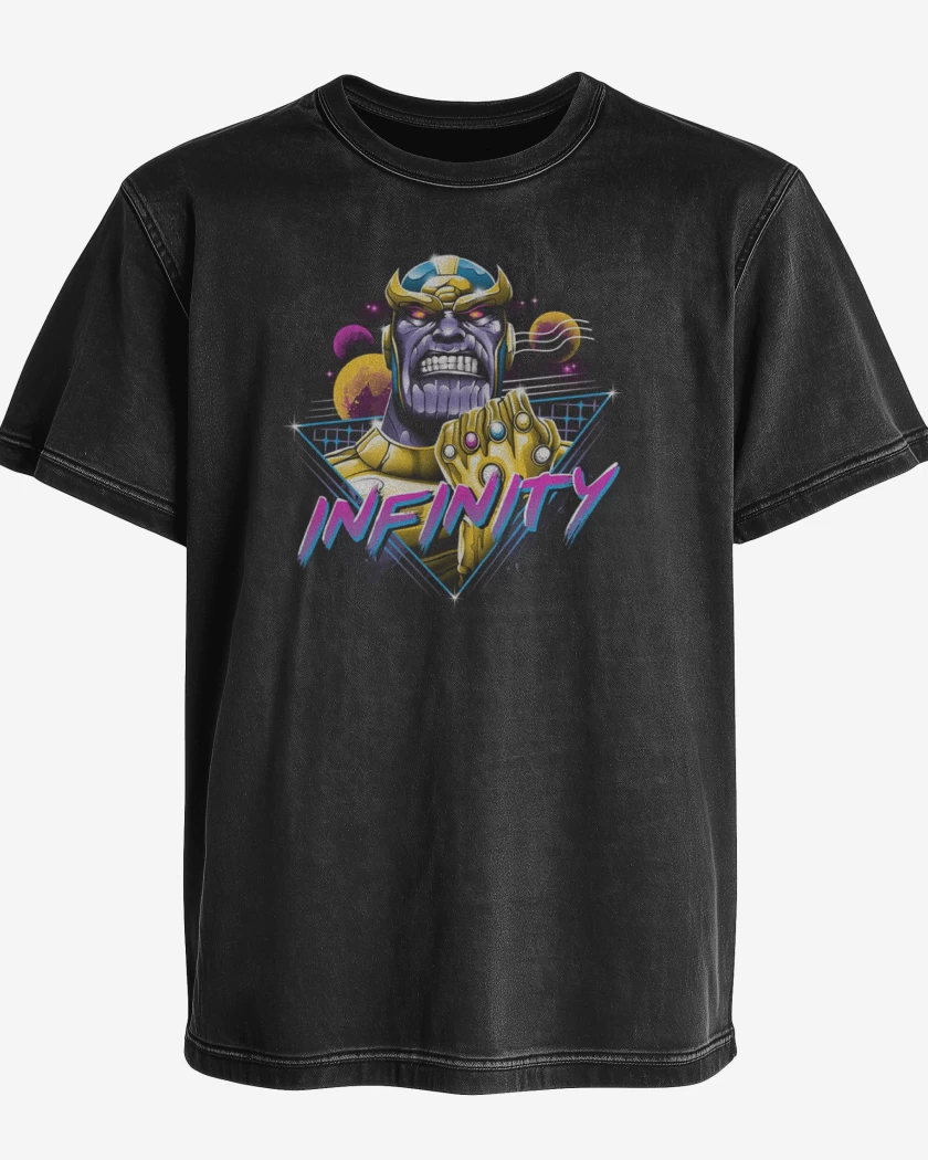 Polera desgastada Negro de THANOS INFINITY